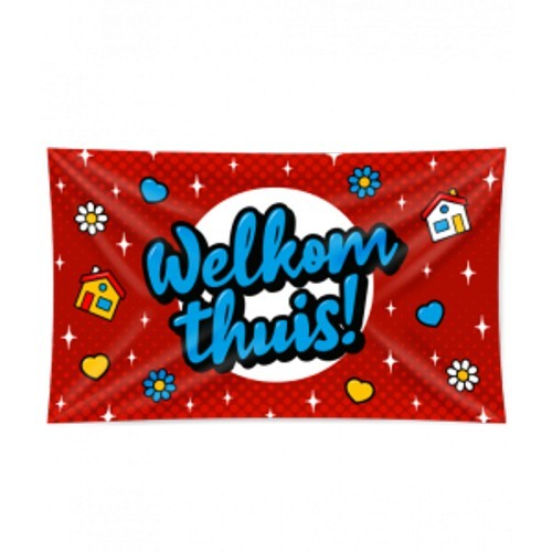 XXL Gevel vlag - Welkom thuis