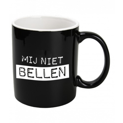 Black & White Mugs - Mij Niet Bellen