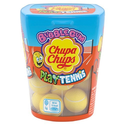 Chupa Chups Fun Bubblegum Bottles - Play Tennis