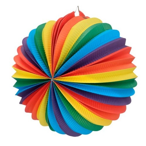 Papieren ballonlampion Rainbow (Ø 25 cm)