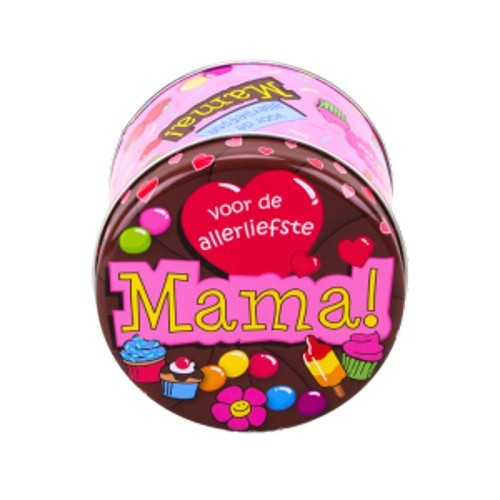Snoepblikjes - Mama (gevuld met snoep)