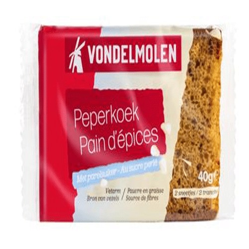 Vondelmolen Peperkoek met Parelsuiker 40 gr