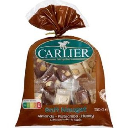 Carlier Nougat Am-Pist-Honing & Choc-Zout 150g