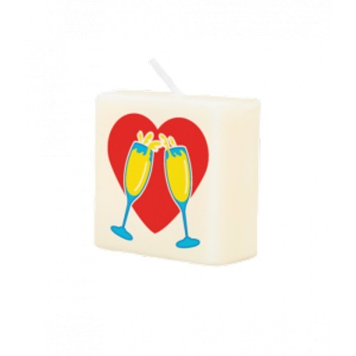 Letter Kaarsje -Champagne