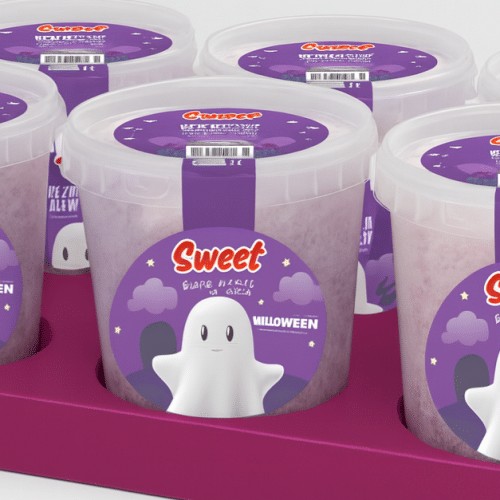 Barbe à Papa Halloween Zwarte Bes 40 g