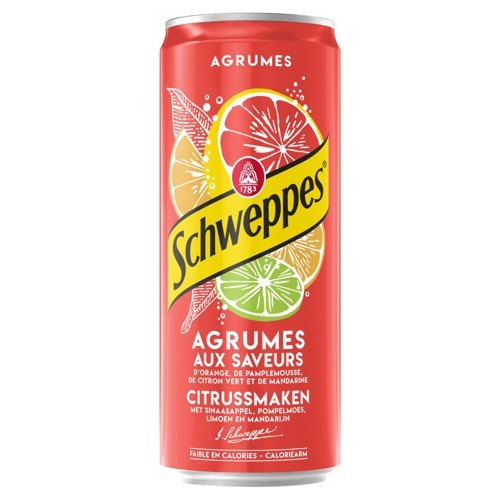 Schweppes Agrumes Sleek Cans - 33CL
