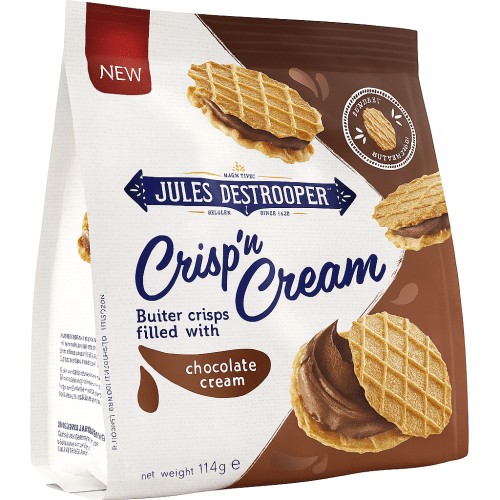 Destrooper Crisp n Cream Chocolade 114g