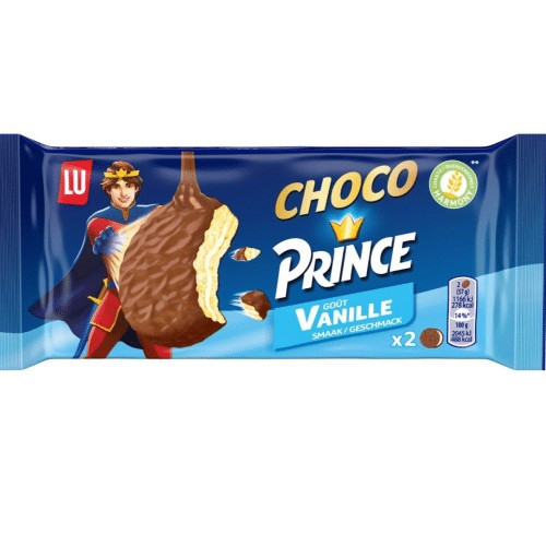Lu Prince Choco Prince Biscuits Chocolade Vanille 2p 57gr