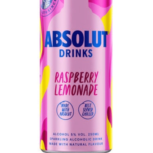 Absolut Raspberry Lemonade  Blik 25 cl  5 percent