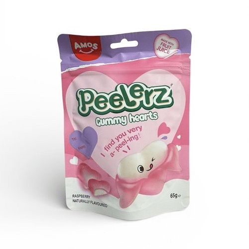 Amos Peelerz Gummy Hearts  65 gr
