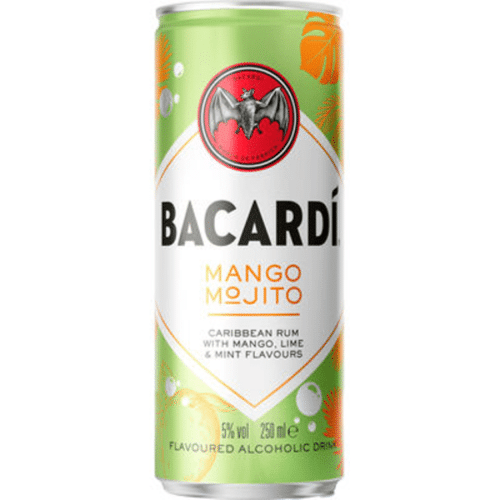 Bacardi Mango Mojito 25cl blik 5 percent