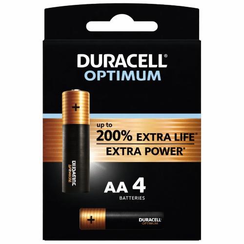 Duracell Alkaline Optimum Aa Batterijen  4 stuks