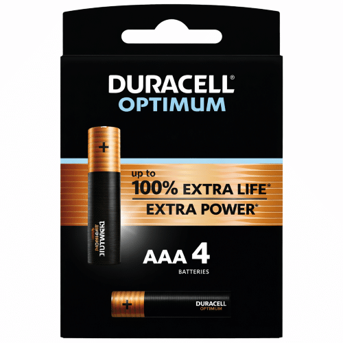 Duracell Alkaline Optimum Aaa Batterijen 4 stuks
