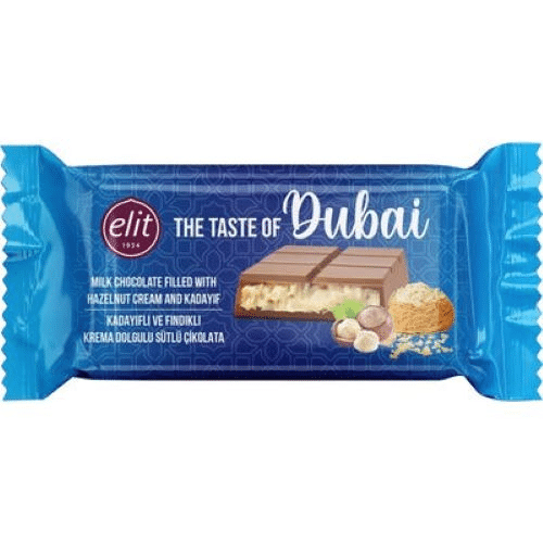 Elit Dubai Milk Chocolate Hazelnut Cream & Kadayif 90g