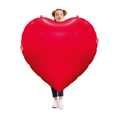 Foil Balloon Heartshape XXL  155 cm Red