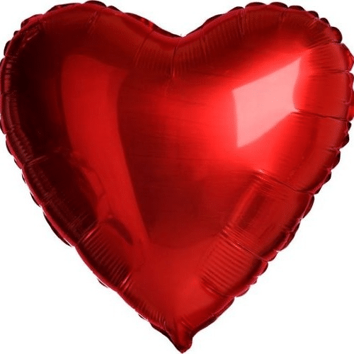 Hart Folieballon 45 cm Rood (gevuld met helium)