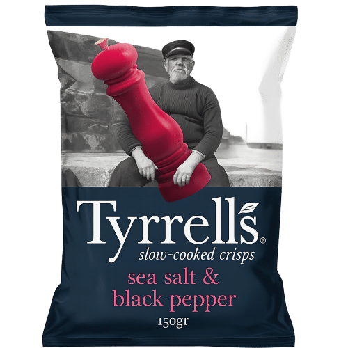 Tyrrells Sea Salted & Black Pepper 150gr