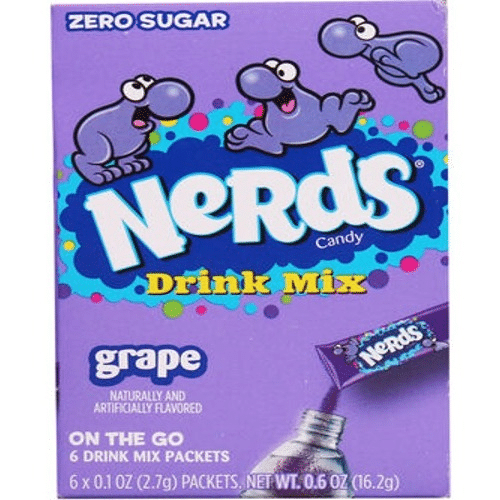 Actie 1 plus 1 nerds Drink Mix Grape (6x3gr)
