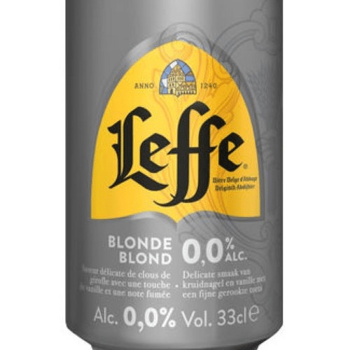 Leffe Blond 0 percent  Blik 33 cl