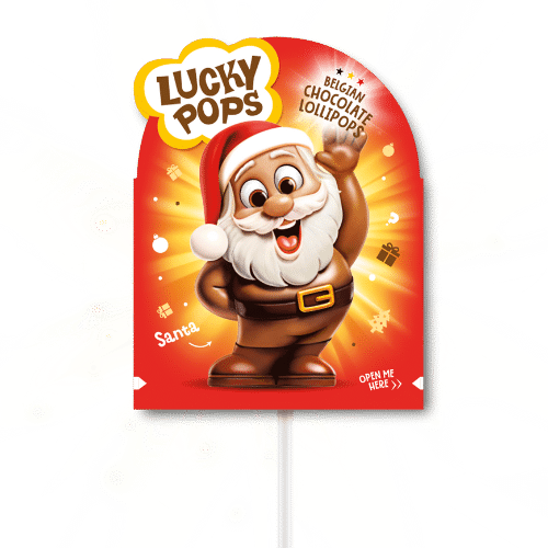 Lucky Pops Chocoladelolly Kerstman 20 g
