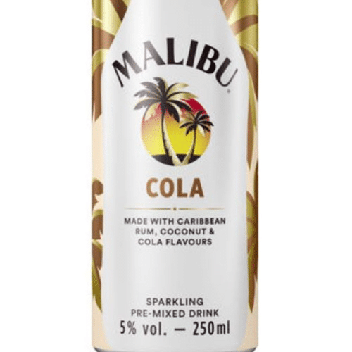 Malibu Cola Premix 5 percent (Blik 25 cl)