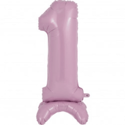 Number 1  Stand Up  Pastel Pink  25 inch  Grabo