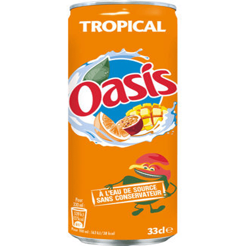Oasis Tropical Sleek Cans - 33cl