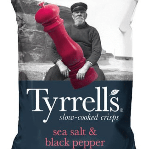 Tyrrells Sea Salted & Black Pepper 150gr