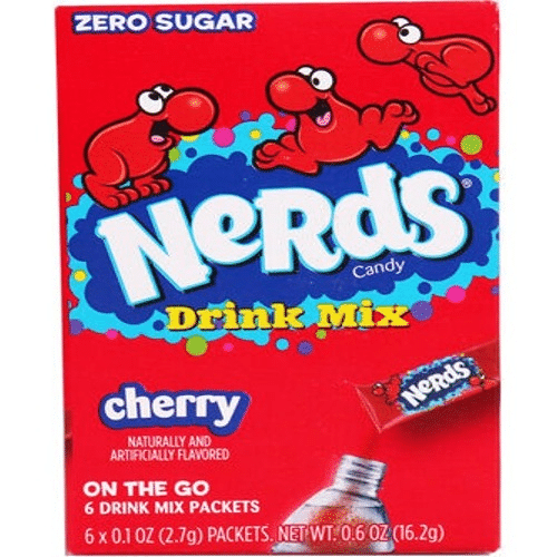 Actie 1 plus 1 nerds Drink Mix Cherry (6x3gr)