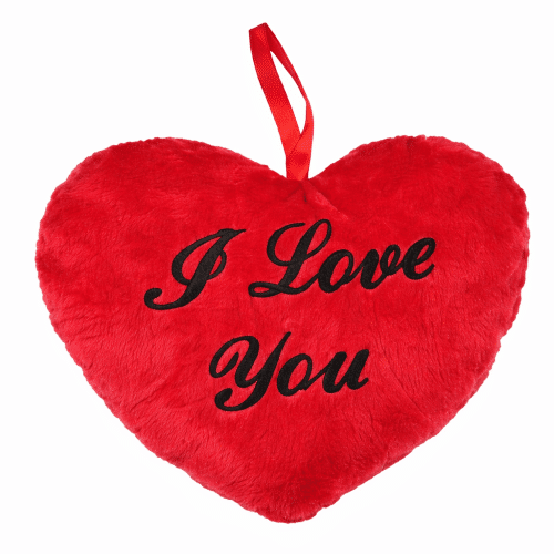 Rood pluche hart I Love You  26 cm