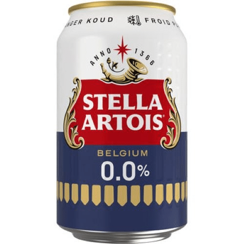 Stella Artois Pils 0 percent  Coldgrip Blik 33 cl