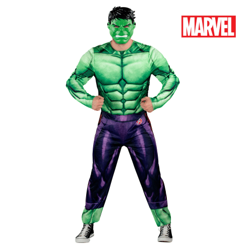 The Hulk Adult Deluxe (Marvel) Maat XL