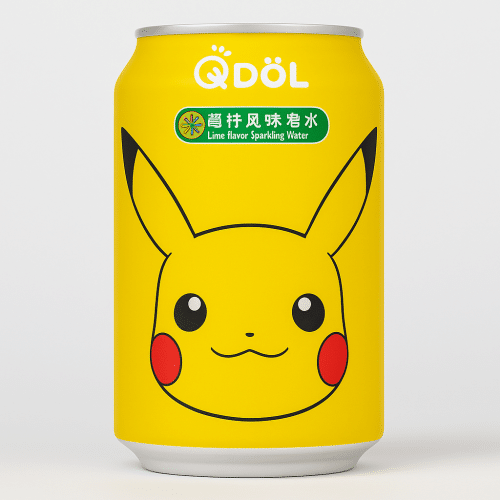 Promo Qdol Pokémon Pikachu Water Lime Sparkling 33cl