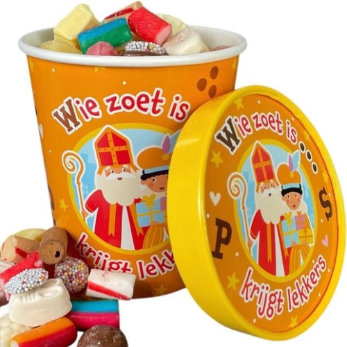 Candy Bucket Sinterklaas (gevuld met snoep)