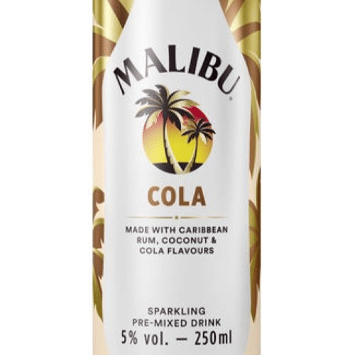 Malibu Cola Premix  5 percent  (Blik 25 cl)