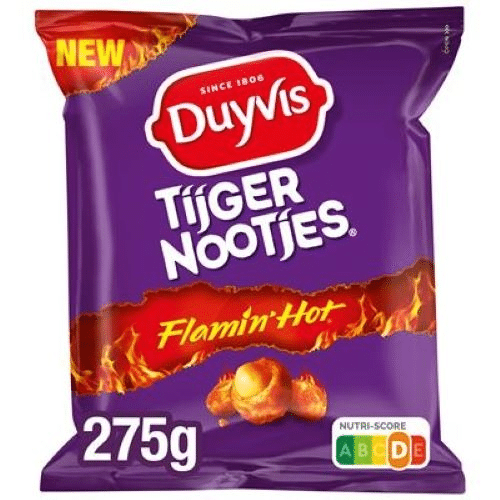 Duyvis Tijgernootjes Flamin  Hot  275 g
