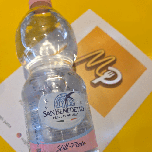 Eau S.pellegrino plate