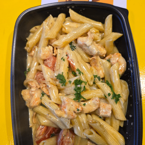 Penne poulet curry