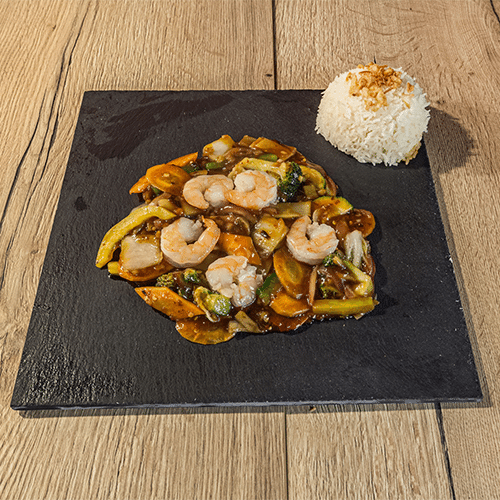 Scampis à la sauce piquante