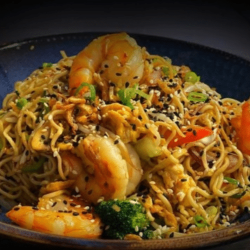 Wok scampi