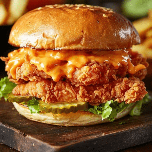 Real American chicken Filet burger