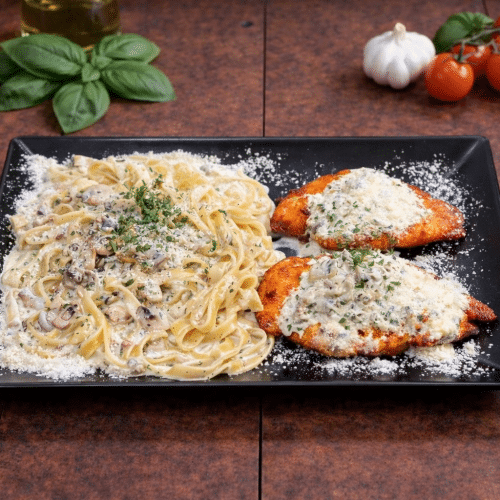Escalope de poulet crème champignons