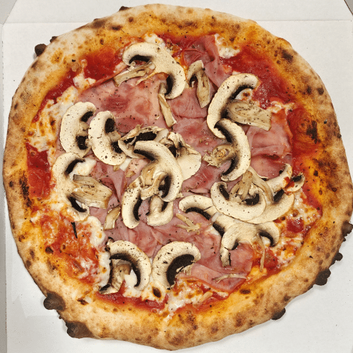 Pizza prosciutto e funghi