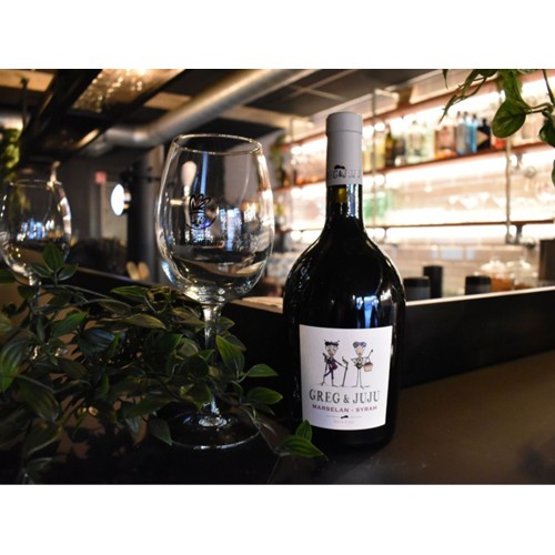 Fles wijn Greg & Juju rood