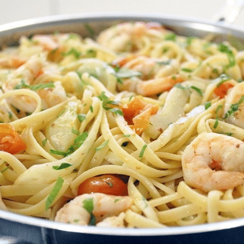 Spaghetti scampi