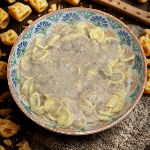 Orecchiette sauce truffe saucisse