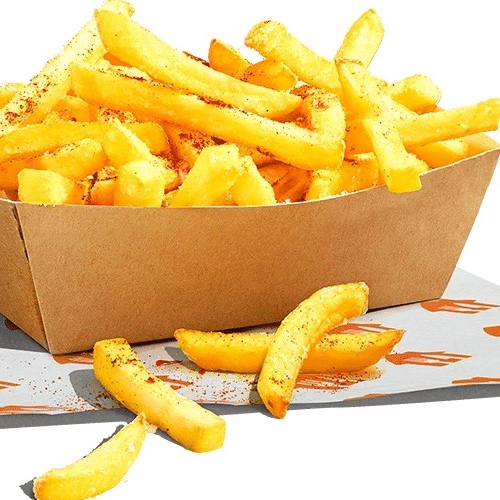 Frites avec sauce fromagere