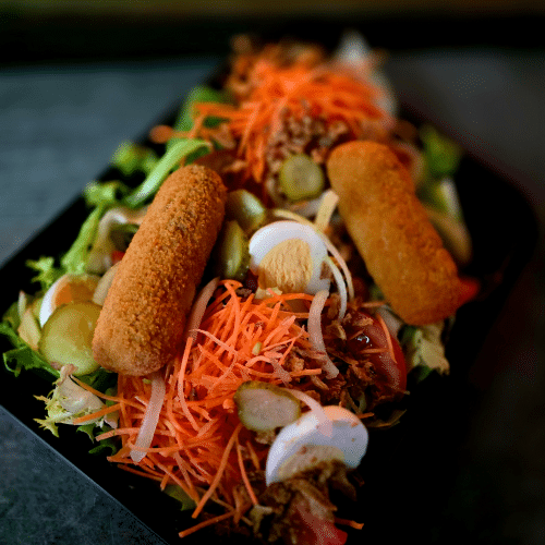 Salade croquettes de crevettes