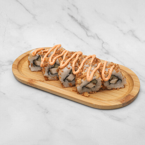 Crispy roll poulet pané, concombre, sauce épicée