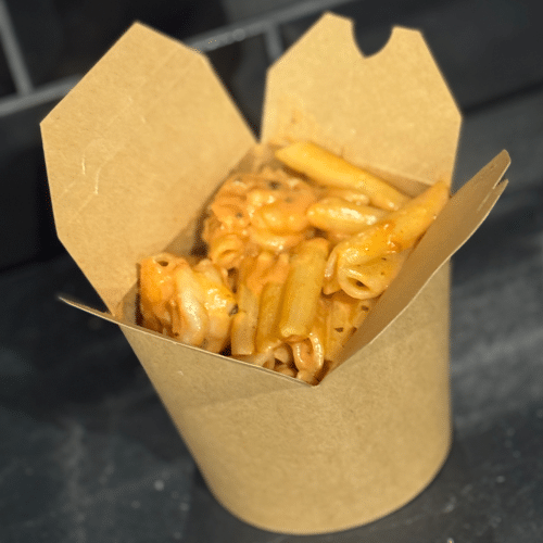 Pâtes scampis crème (cornet)